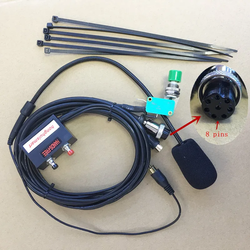 Honghuismart авиационный 8pin гарнитура микрофон для Kenwood TM241/TM231/TM441/TM421/TM221/TM431 и т. д.