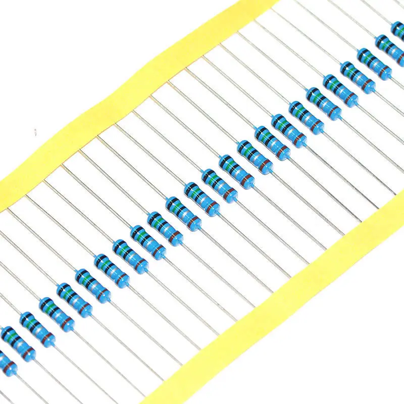 300pcs/lot 1W 1% Metal Film Resistor Assorted Kit 1K- 820K ohm Resistors Set Pack 10K 2.2K 4.7K 22K 47K 100K 2K2 4K7 Resistance