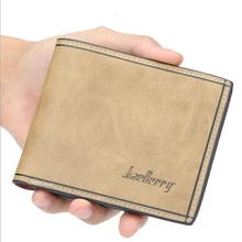 Men's short wallet multi-card position PU leather ultra-thin short wallet smooth multi-color tide business casual 2019 new