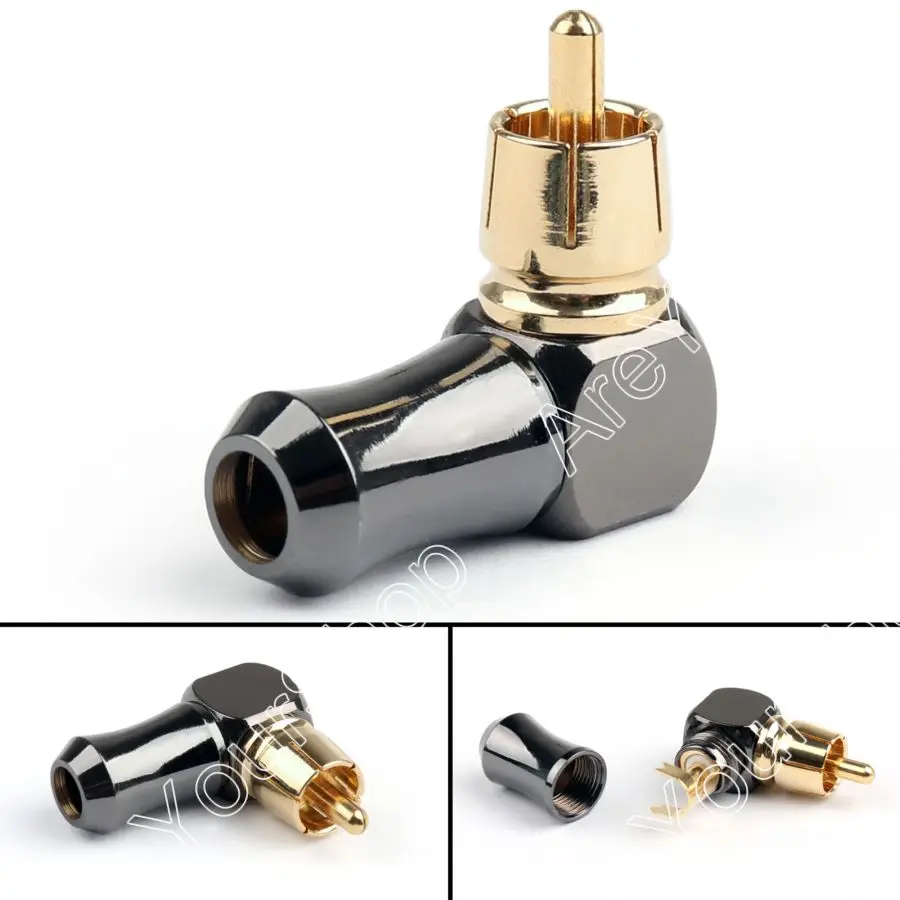 Areyourshop горячая распродажа 10 шт. латунные RCA прямоугольный 6 35 мм штекер аудио видео