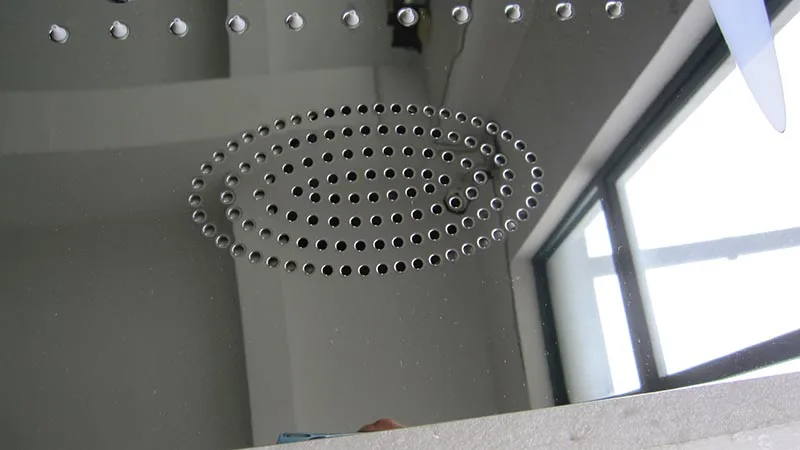 Роскошный светодиодный душевой набор для ванной комнаты с большим потоком термостатический клапан для душа настенный музыкальный fm-радио Bluetooth потолочная душевая головка