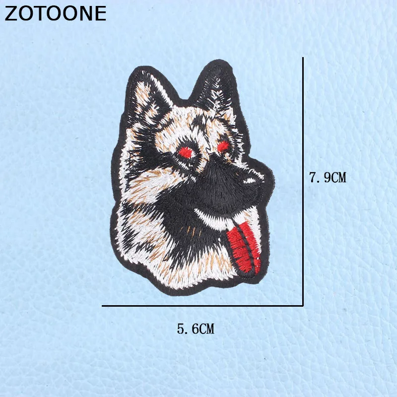 ZOTOONE Cool Wolf Dog Tiger Bike Parches вышивка железные нашивки для одежды полосатые наклейки