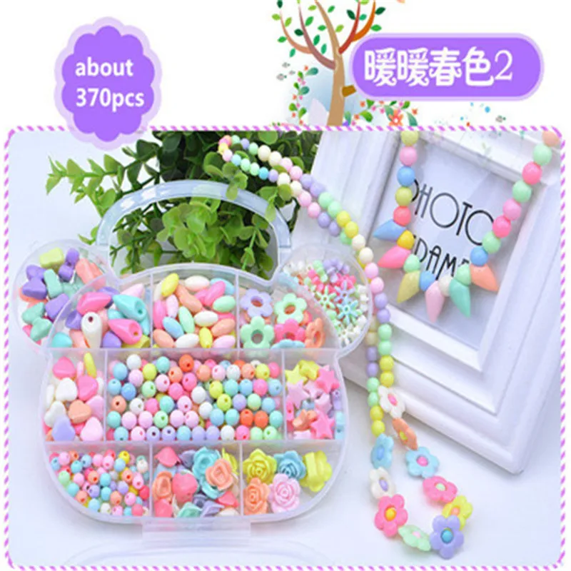 Children creative DIY beads toy with whole accessory set Kids girls handmade art craft educational toys for gifts and presents (2)