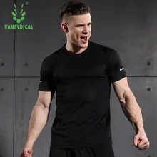 VANSYDICAL Для Мужчин's Бег футболки Баскетбол дышащая Для Мужчин Светоотражающие Спорт Топы корректирующие бодибилдинг тренажерный зал Фитнес футболки спортивная