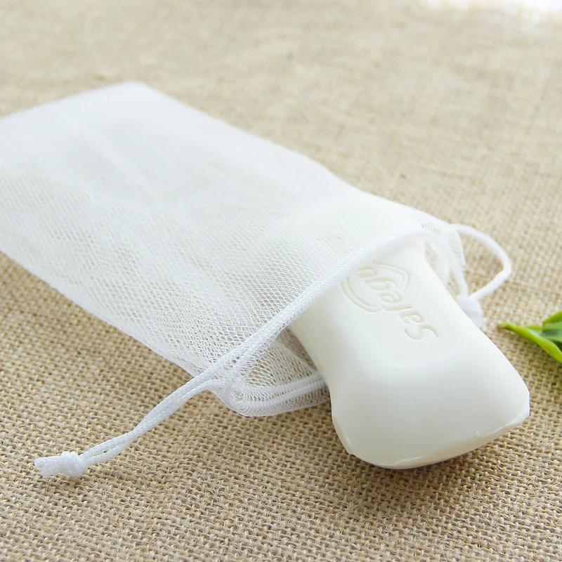 Soap storage mesh bag Easy foaming facial body cleaning Soap blister net double-layer net bag 10pcs/lot