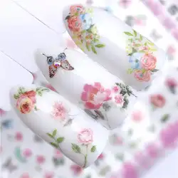 YWK новый стикер для ногтей Бабочка/цветок/трава дизайн ногтей переводная наклейка s 3D стикер для ногтей
