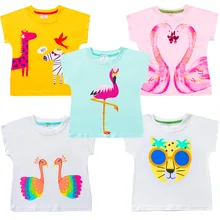 VIDMID/футболка для маленьких девочек возрастом от 2 до 10 лет Большие футболки для девочек, детская блузка для девочек Распродажа футболок летняя детская одежда из хлопка