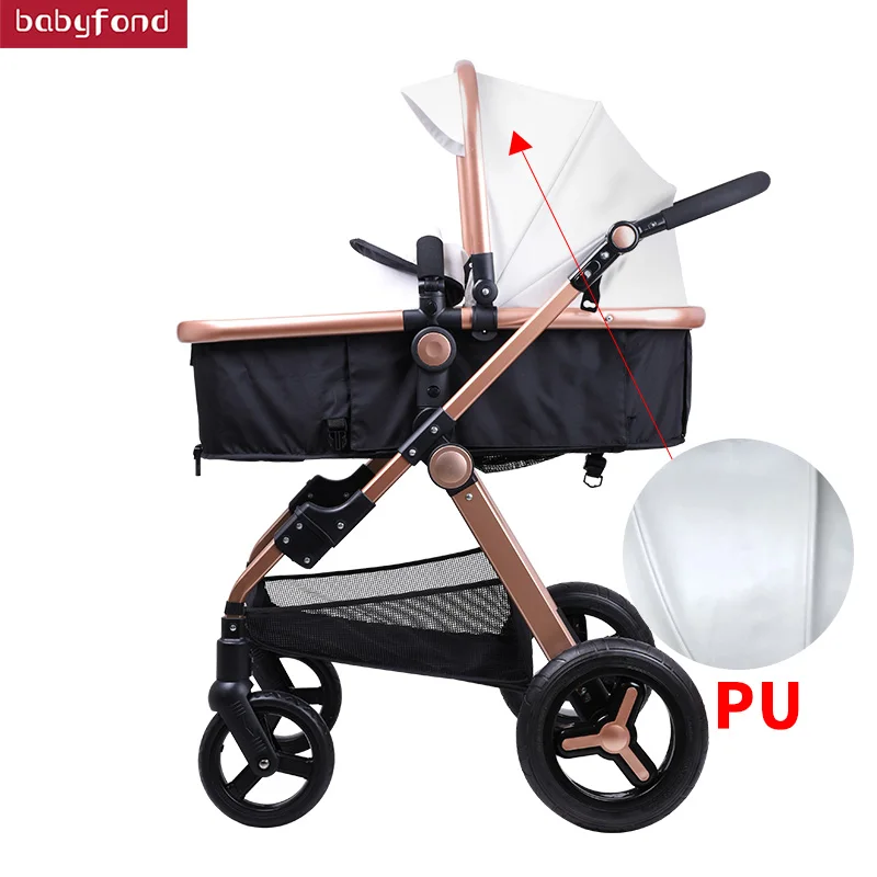  Fast ship  Stroller high landscape can sit reclining aluminum stroller foldable high quality 4-in-1