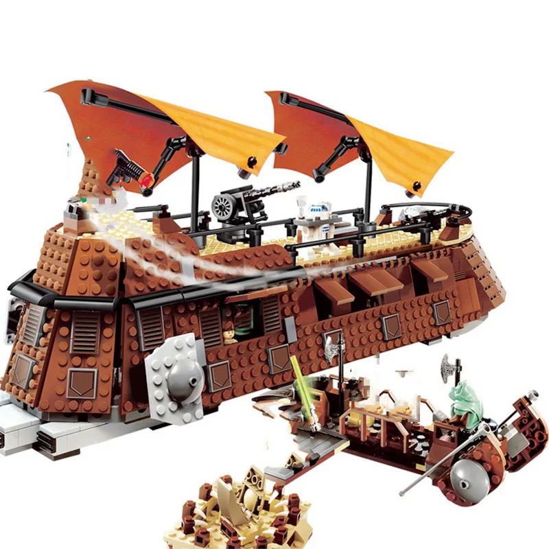 Legoing Star Wars The Jabba's Sail Barge Return of the Jedi 821Pcs Starwars Building Blocks Kid's Toys Legoings StarWars Figures