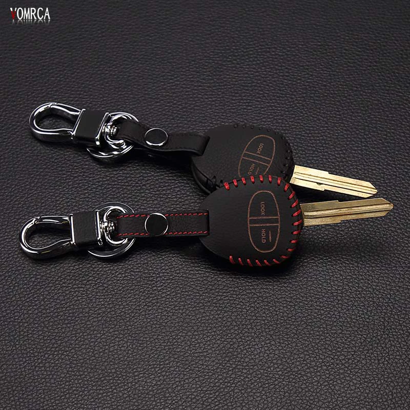 leather car key case car-covers For Mitsubishi outlander ASX colt LANCER Grandis Pajero sport shell car keys accessories