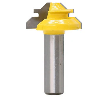 

CNBTR 45 Degree 12.7mm Shank Tenon Milling Cutter Glue Router Bit For Woodwork