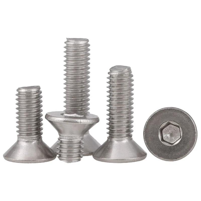 M4 304 Stainless Steel Countersunk Head / Flat Head Cap Screws DIN7991