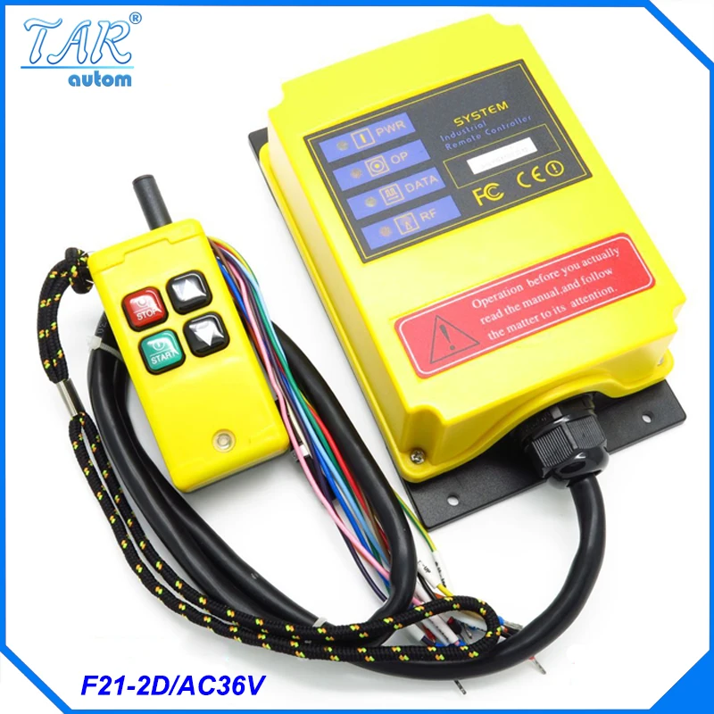 Telecontrol F21-2D/AC36V industrial radio remote control AC/DC universal wireless control for crane 1transmitter and 1receiver Telecontrol F21-2D/AC36V industrial radio remote control AC/DC universal wireless control for crane 1transmitter and 1receiver