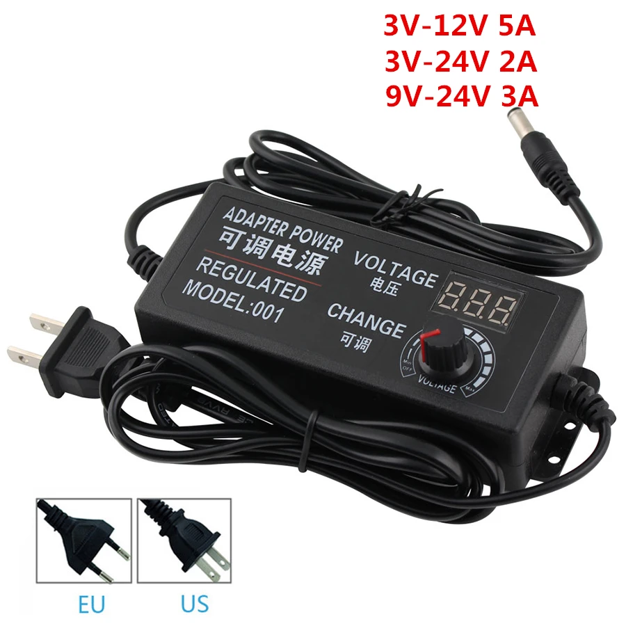 Power Supply Adapter Adjustable Ac To Dc 220v To 3v 6v 9v 12v 24v Power  Supply 3 12 24 V Lighting Transformers Display Screen - Lighting  Transformers - AliExpress