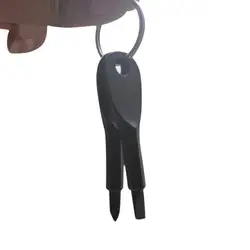 Отвертка брелок 2 ключа из нержавеющей брелок карманный инструмент Отвертка Открытый универсальный #2o29