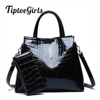 

High Quality Crocodile Pattern Two-Piece Composite Bag Ladies Handbag New Fashion Large Capacity Casual Shoulder Messenger Bag