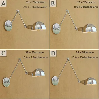 

Modern swing Arm Vintage Wall Light Fixture Europe Creative Vintage Bedroom Sconce Iron Lampshade for Room home lighting fixture