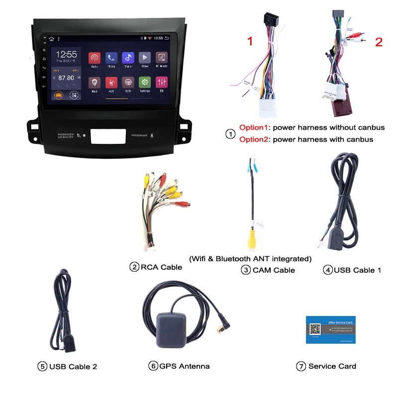 Cheap 2G RAM 32G ROM 9 inch Android 8.1 car multimedia system For Mitsubishi Outlander 2006-2012 gps navigation 5