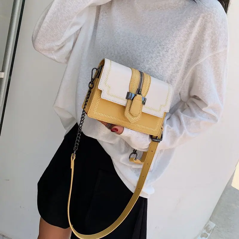 

Soft PU Leather Women Handbag Casual Small Bag for Women Simple Hit Color Shoulder Bag New Quality Female Messenger Bags