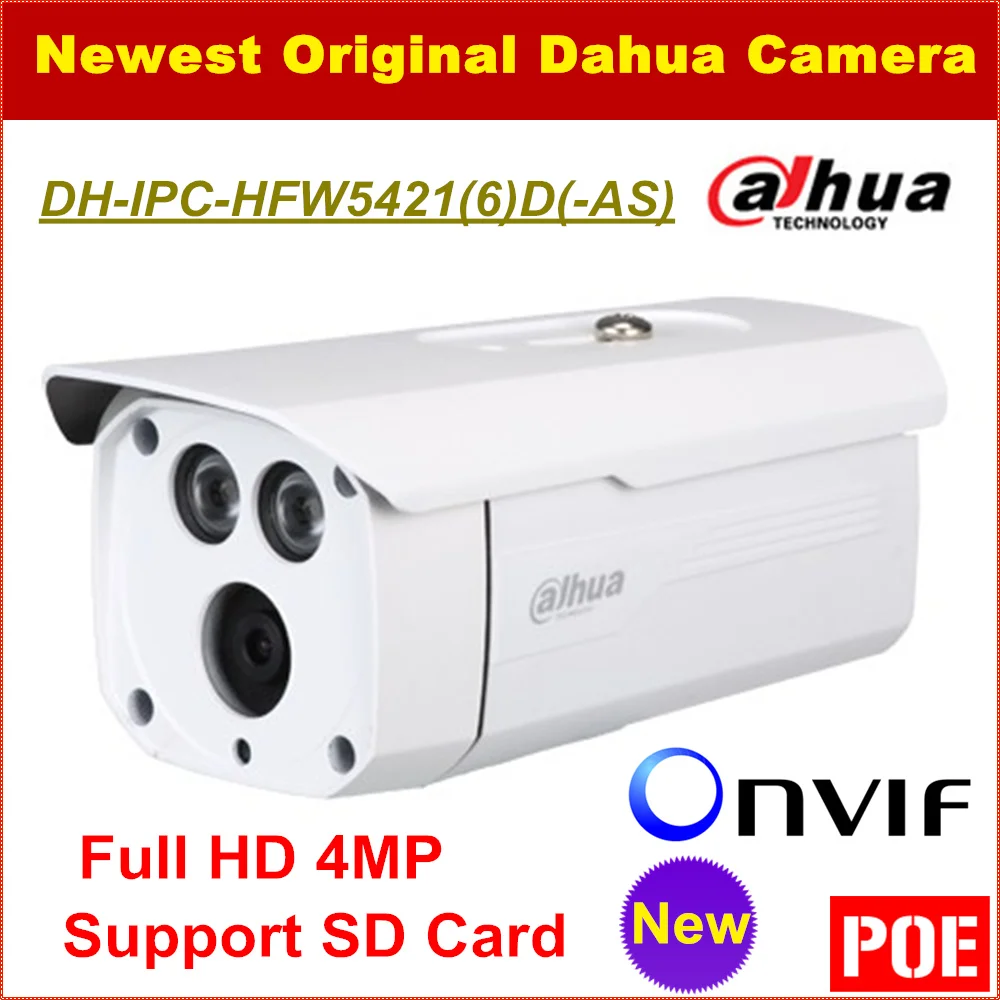 Dahua IP Camera IPC HFW5421D Full HD 4MP Waterproof IP67 Security CCTV Camera Support POE Onvif