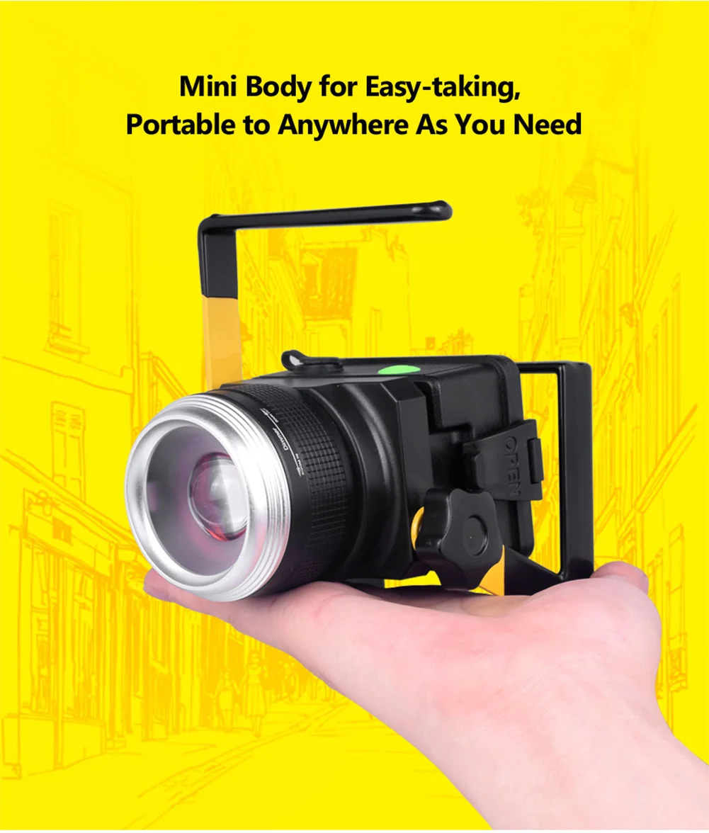 

New 18650 Portable 30W LED Flood Light Stadium Camping Car Repairing Zoom Lamp EU US Emergency Warning Lamp