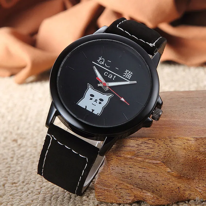 Haraiuku стильные женские мужские унисекс простые наручные часы с Циферблатом из искусственной кожи часы в стиле кэжуал любовные часы подарок LXH
