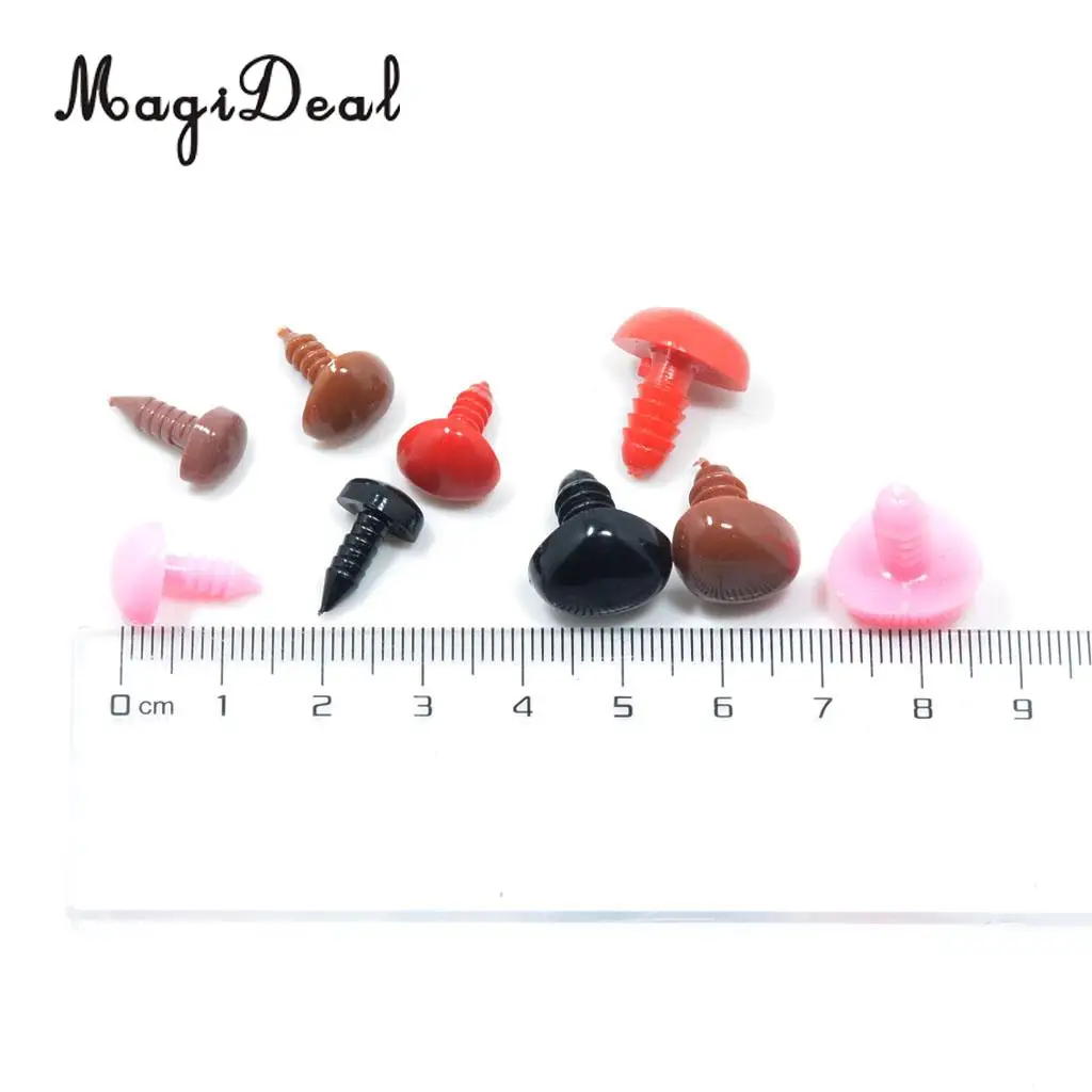  100 Pieces Mixed Color Eyes and Noses for Bear Doll, Puppet, Plush Animal Making Toy Accessories	