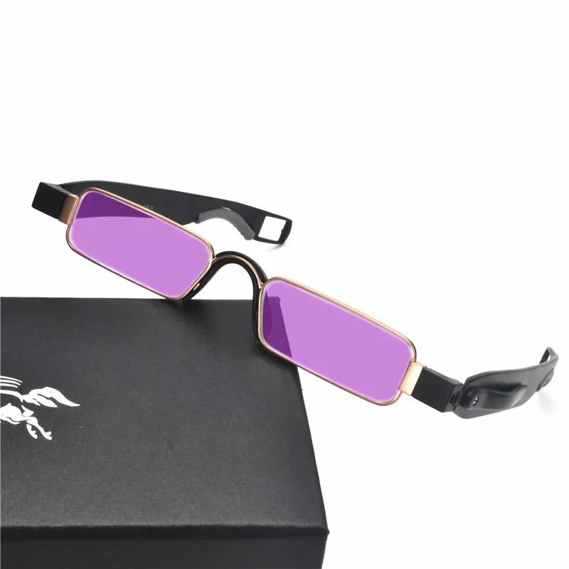 

MINCL/ Square Sunglasses Women Men punk Gothic Decorated Glasses Reflective Metal clear lens sunglasses LXL