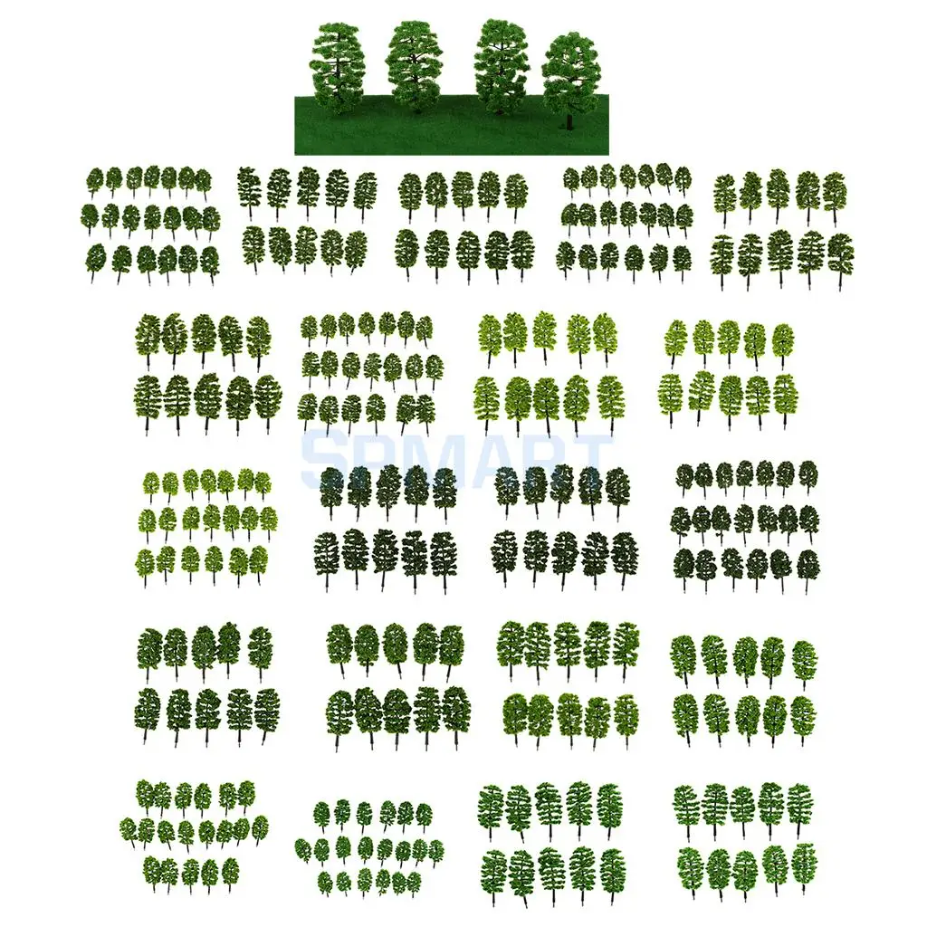 

Plastic Model Trees Train Railway Diorama Architecture Scenery HO N OO