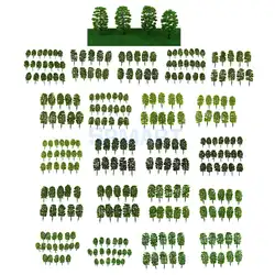 Пластиковая модель Деревья Поезд железная дорога диорама Архитектурный Пейзаж HO N OO