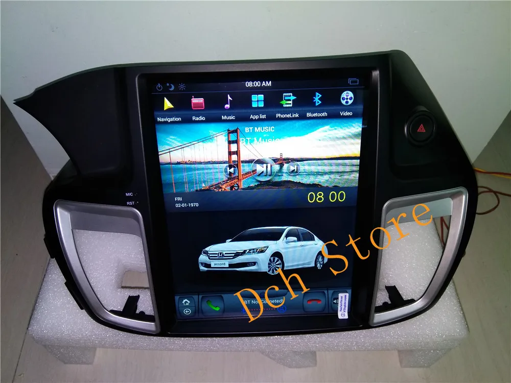 12,1 ''вертикальный экран tesla стиль Android 8,1 автомобильный dvd-плеер gps navi для HONDA ACCORD 9 nine 2013 PX6