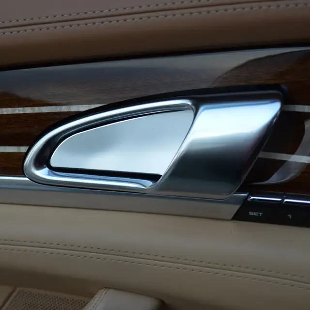 4pcs Aluminium Alloy Car Interior Door Handle Bowl Sticker For