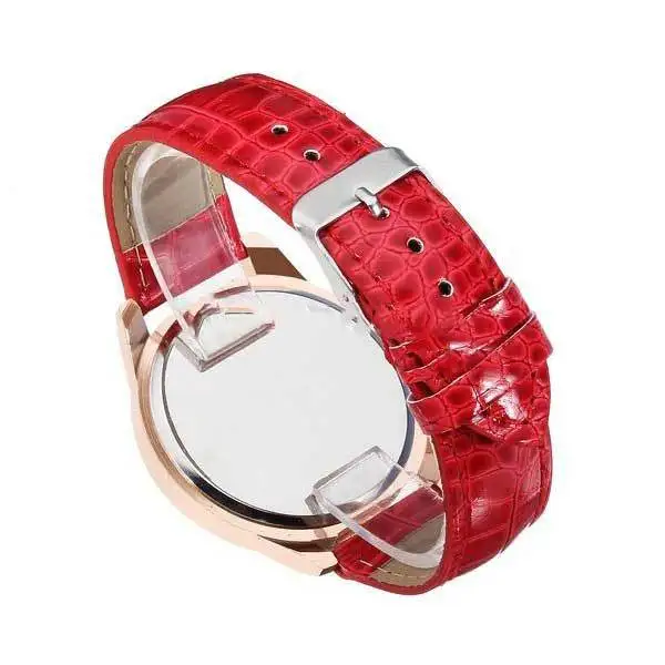 BluffCreek Fashion Leather Eiffel Tower Lip Crystal Women Quartz Wrist Watch | Красота и здоровье