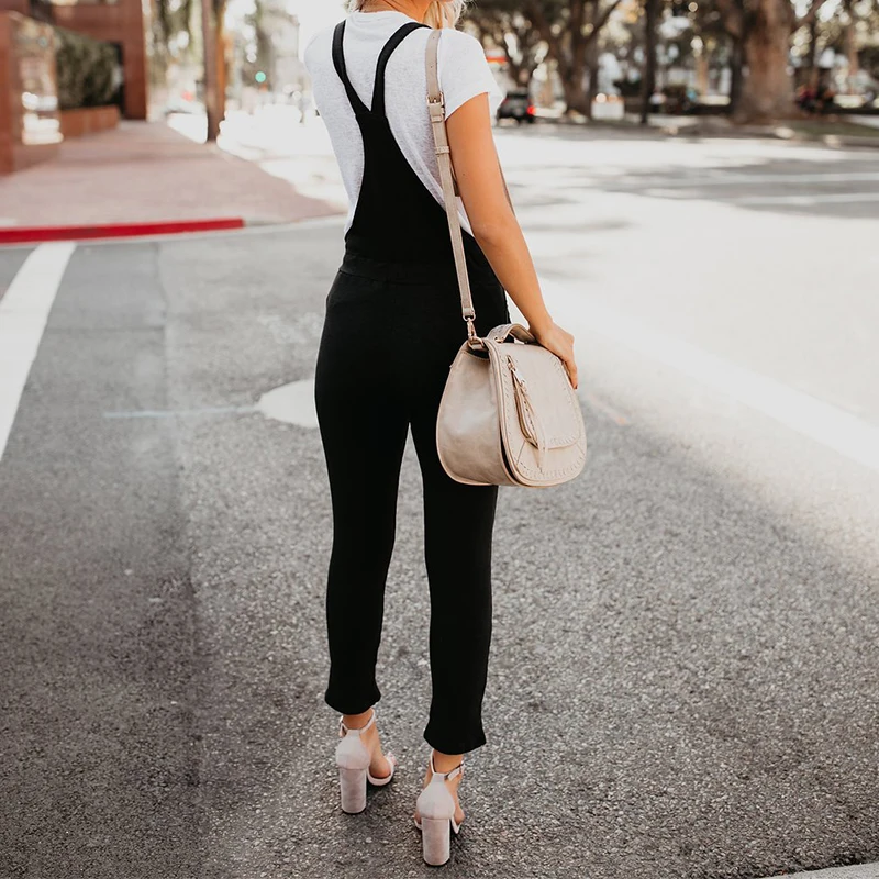 2018 Новая мода комбинезон Для женщин JumpsuitSexy Strappy Повседневное Комбинезоны Длинные