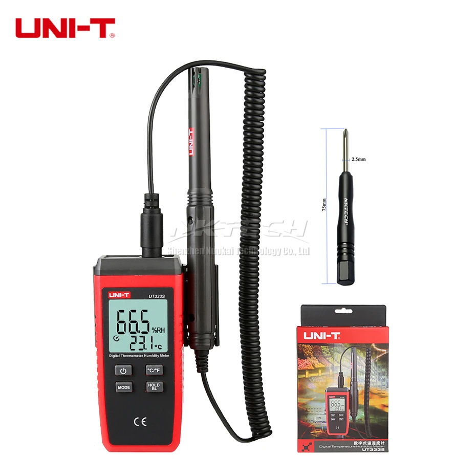 Goedkoop UNI T UT333S Digitale Temperatuur vochtigheidsmeter UT363S Digitale Anemometer Windsnelheid Meter UT383S Digital Light Meter Luxmeter