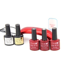 Простой комплект гель-лака с УФ-лампой 9 Вт+ 3 цвета гель-основа для ногтей Гель-лак-покрытие с удалителем практический набор файлов