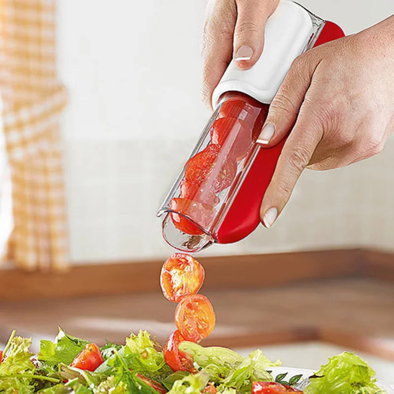 TCJJ легкий нержавеющий нож для резки фруктов томатный Виноград Вишня слайсер фрукты овощи салат быстрая молния слайсер кухонный инструмент