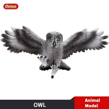 Oenux novo pássaro modelo animal coruja estatuetas floresta pássaro figura de ação em miniatura jardim estático modelo coleção brinquedo para crianças presente