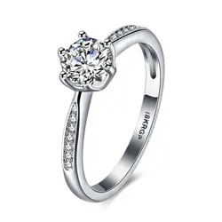 925 пробы Серебряные ювелирные изделия классическое обручальное кольцо 4 Размеры 6-9 Для женщин свадебное кольцо с бриллиантом сердца, стрелы
