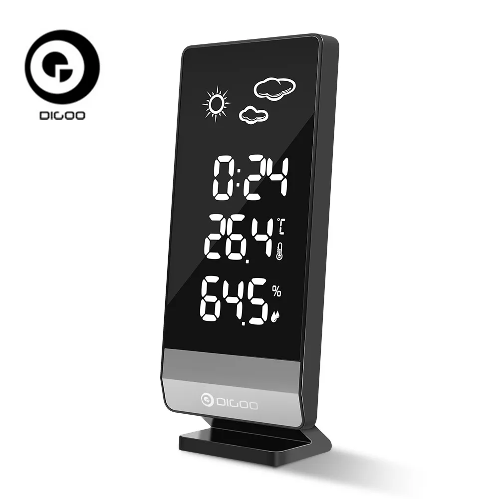 

Digoo DG-TH11400 Weather Forecast 12/24 Hours Display Indoor Outdoor Temperature Humidity Alarm Snooze Function Clock