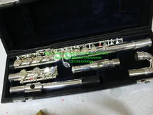 wholesale flute Musical instruments flute Flute with case sliver Woodwind Flute Two mouthpiecfree shipping