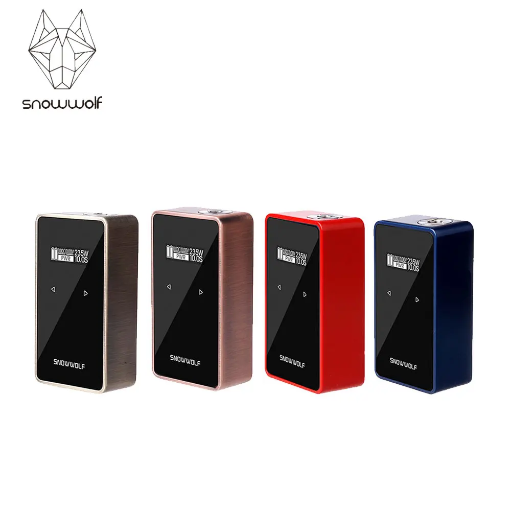 

Original SNOWWOLF 200W C TC Box MOD Max 235W Output Huge Power with Innovative Touch Mechanism No 18650 Battery E-cig Vape Mod