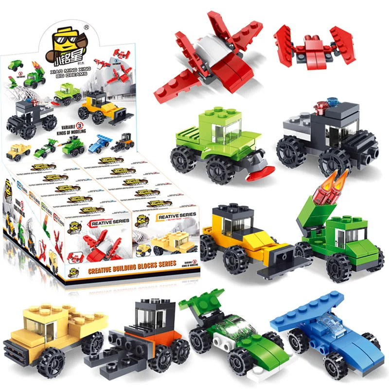 DIY toy spell inserting block model ornaments fire racing tank aircraft children's educational toys boy birthday gift DIY toy spell inserting block model ornaments fire racing tank aircraft children's educational toys boy birthday gift