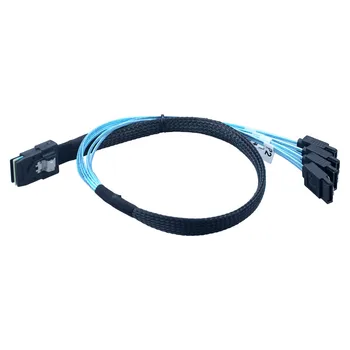 

Mini SAS 4i SFF-8087 36P 36-Pin Male to 4 SATA 7-Pin Splitter Adapter Cable SFF-8087 to 4x SATA Cable 10Gbps Band 0.5M Connecter