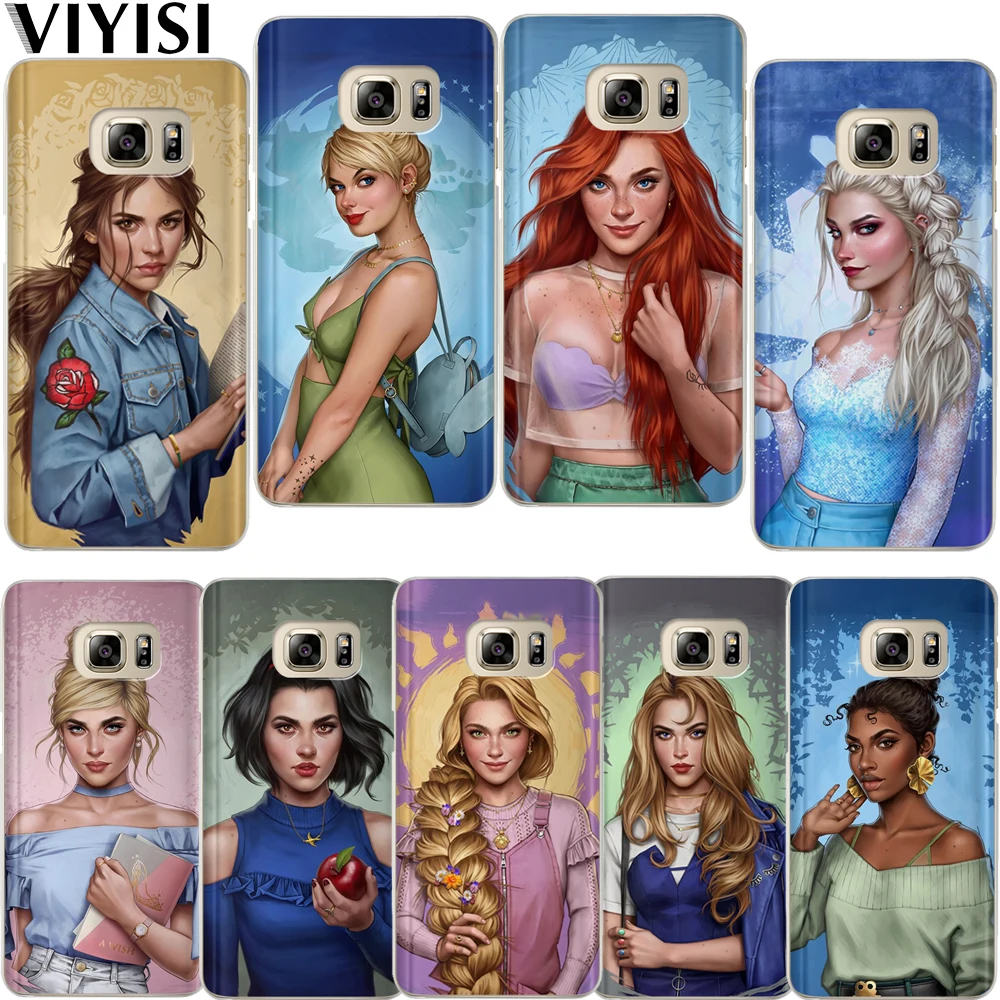 

Modern Princess Snow White Ariel Belle Tinker Bell Etui Phone Case For Samsung Galaxy A30 A50 A10 A20 A40 A70 M10 M20 Coque