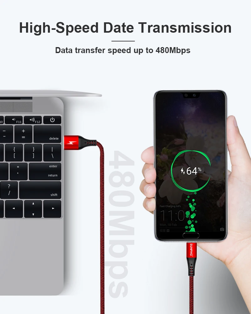 Быстрое зарядное устройство SUNPHG 5A для huawei Supercharge samsung Oneplus Xiaomi Quick Charge usb type C кабель для зарядки QC3.0 мобильного телефона