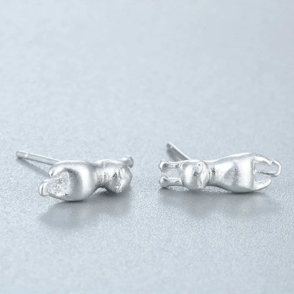 Серьги гвоздики Chandler Котенок с 3D животными прыгающим искусственным столбом для