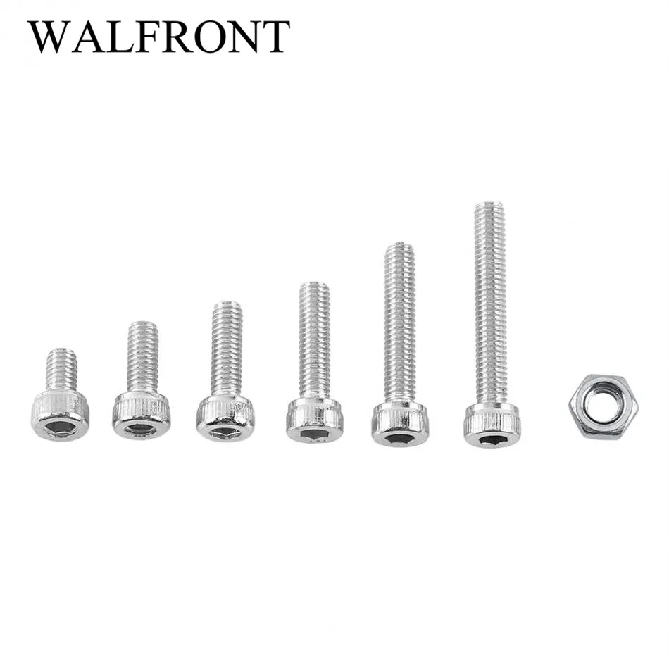 250pcs M3 Nuts And Bolts Set ferramentas A2 Stainless Steel Hex Socket Screws Bolt With Assortment | Обустройство дома