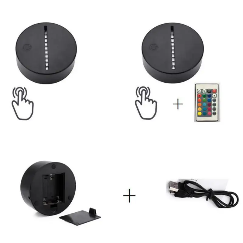  Dna 3d Lamp Seven Colourful Remote Control Touch Led desk Lamp Creative Products Gift 3d Night Tabl