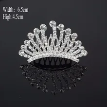 A40 New Fashion Wedding Pageant Bridal Crystal Veil Tiara Crown Rhinestone Headband Hair Jewelry Free Shipping